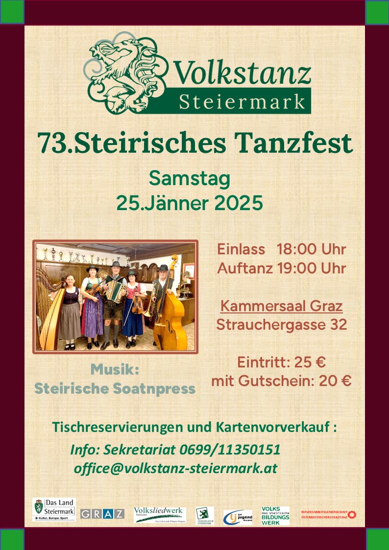 Plakat zum 73. Steirischem Tanzfest