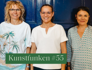 Gruppenfoto von den Sprecherinnen des Kultur-Podcasts Kunstfunken Nr. 55