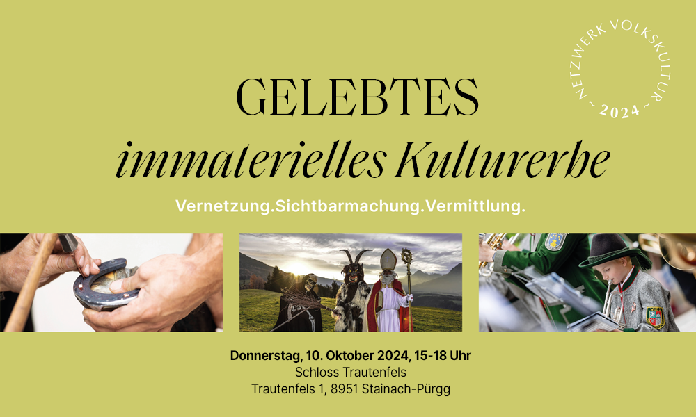 Veranstaltungseinladung GELEBTES IMMATERIELLES KULTURERBE