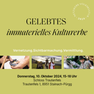 Veranstaltungseinladung "Gelebtes immaterielles Kulturerbe"